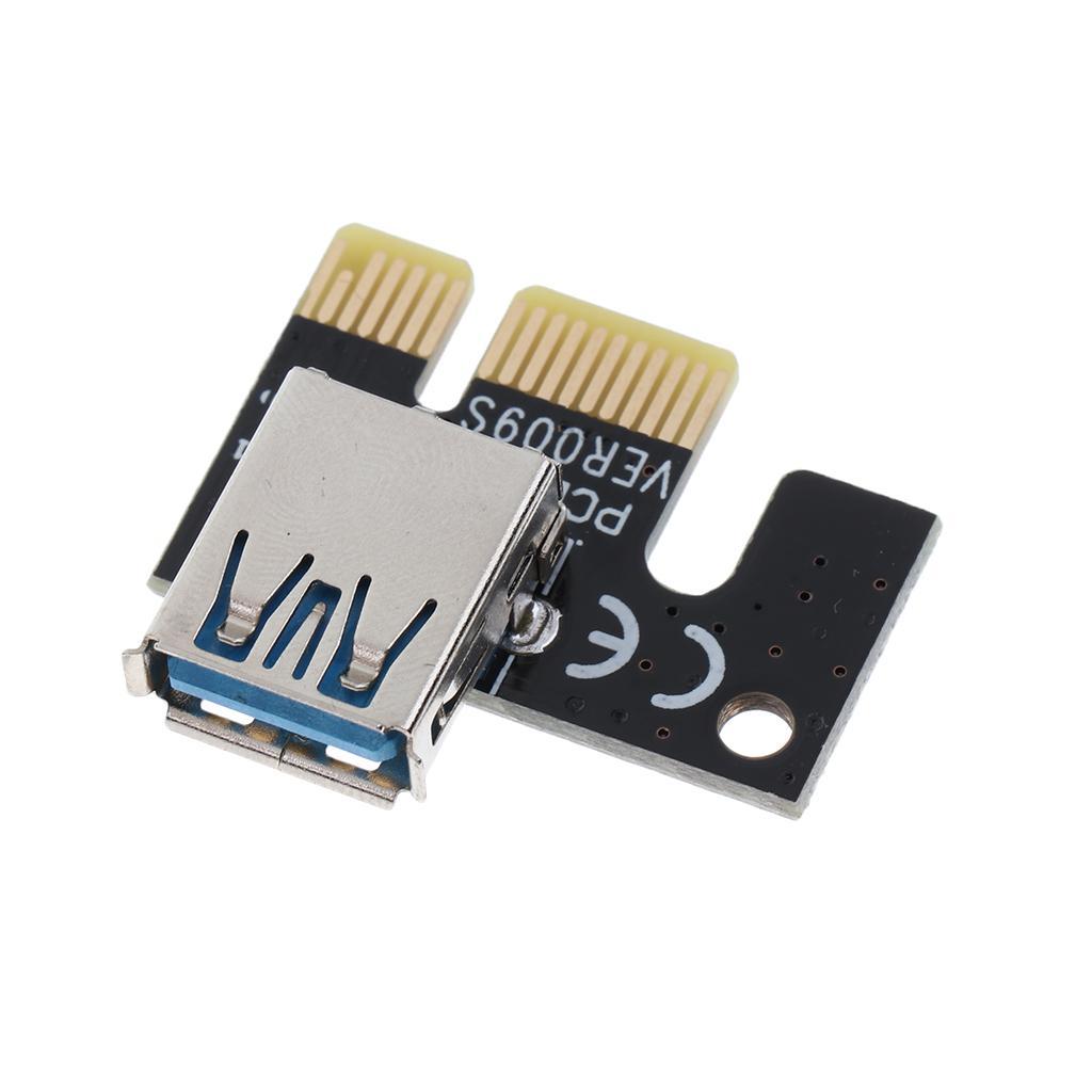 6Pcs/set PCI- 1x To 16x Extender Riser Card Adapter with USB3.0 Cables