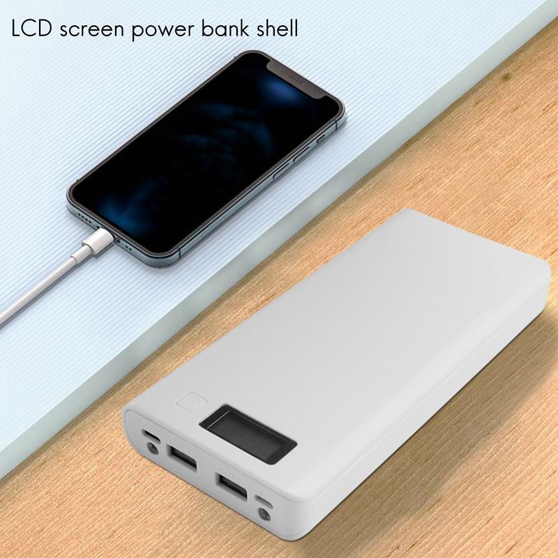 Hộp Pin Dự Phòng Tự Làm 8x18650 Hai Cổng USB Màn Hình LCD 18650