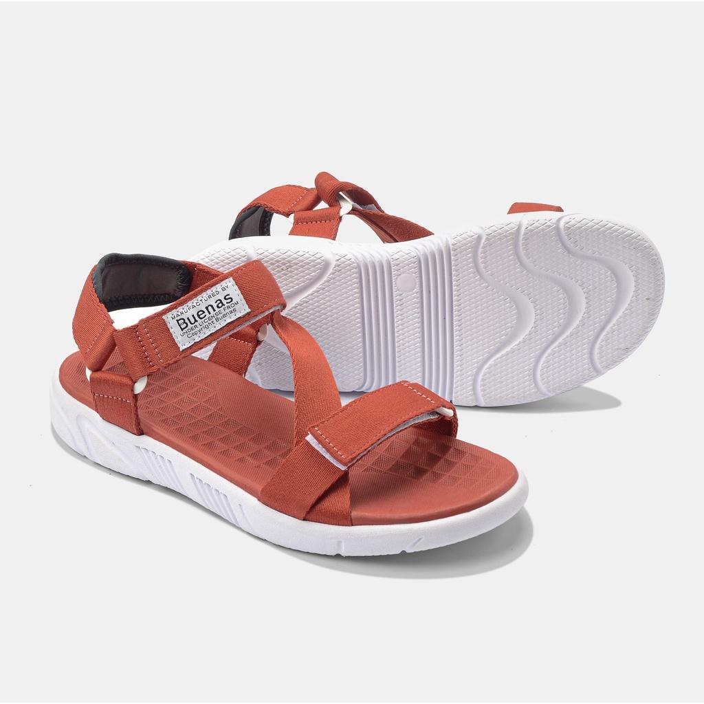 Giày sandal nam nữ unisex đi học quai ngang Buenas Sport S5 đế cao 3 phân