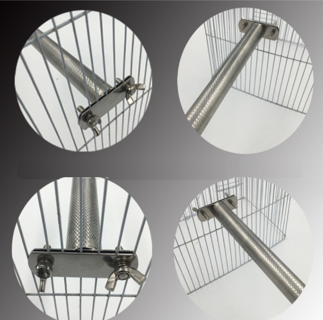 1 cầu đứng inox nhập khẩu để chim đứng mài móng cho đỡ sắc nhọn