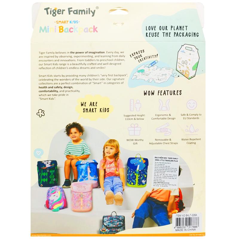 Ba Lô Mầm Non Smart Kids Little Travelers Plus Mini Backpack - Deer Rosie - Tiger Family SKLT-026A