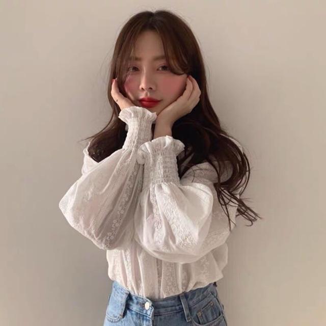 Áo ren tay phồng Quảng Châu