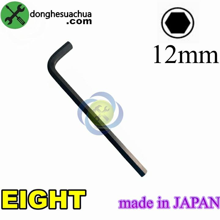 Lục giác chữ L 12mm JAPAN Eight 008-12 loại 2 đầu bằng kích thước 12mm x 45mm x 206mm