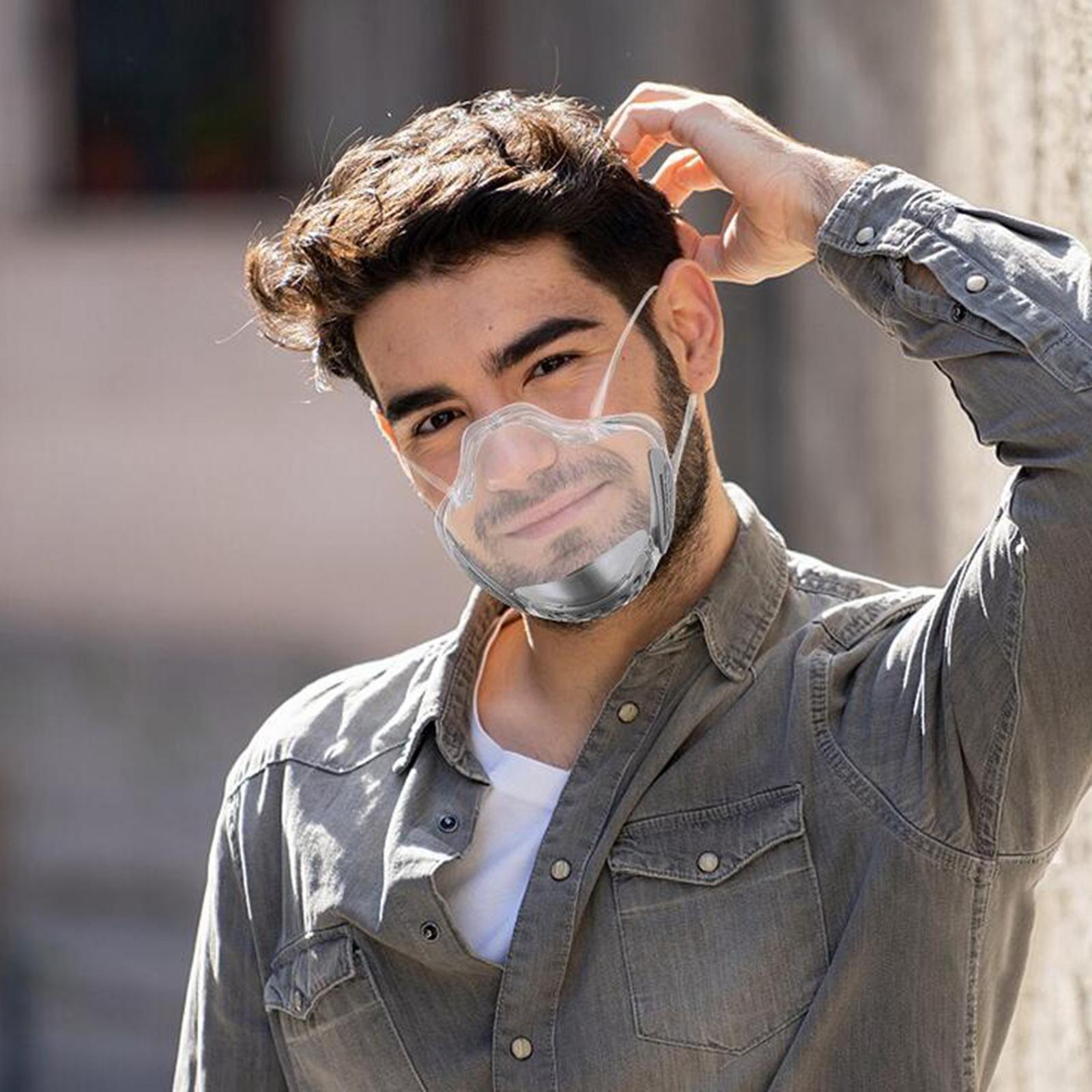 3Pcs Clear Face Mask Anti Fog Balaclava Face Cover Visible Expression