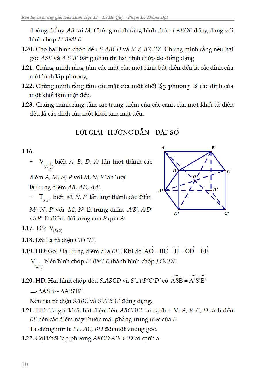 RÈN LUYỆN TƯ DUY GIẢI TOÁN HÌNH HỌC 12_KV