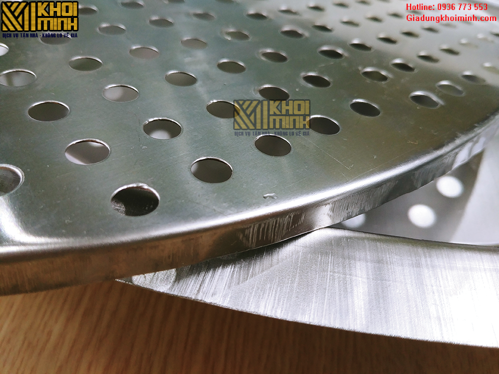 Nồi khay chảo lẩu cá chép om dưa bằng inox có vỉ inox chống dính đáy