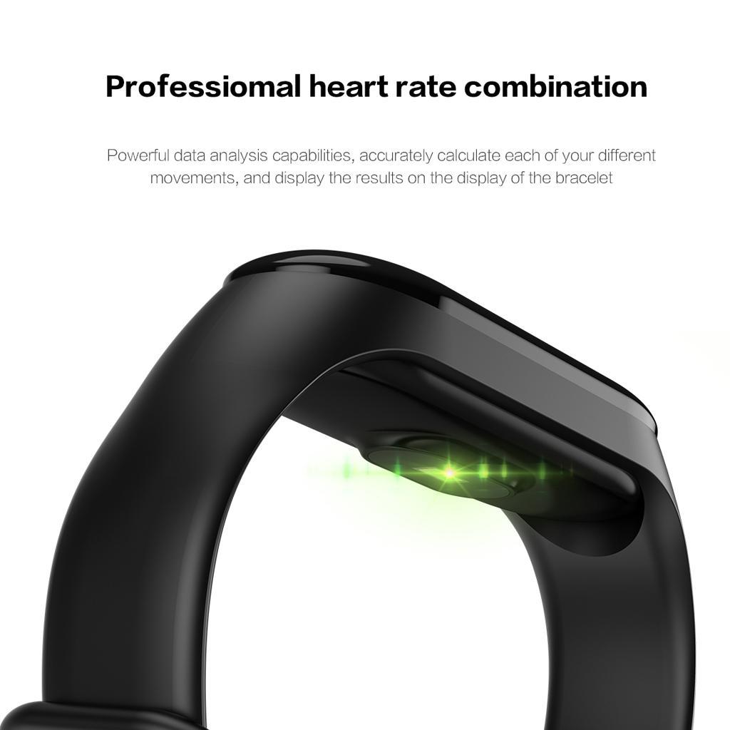 M3 Bluetooth Smart Watch Heart Rate / Blood Pressure Monitor Tracker Black