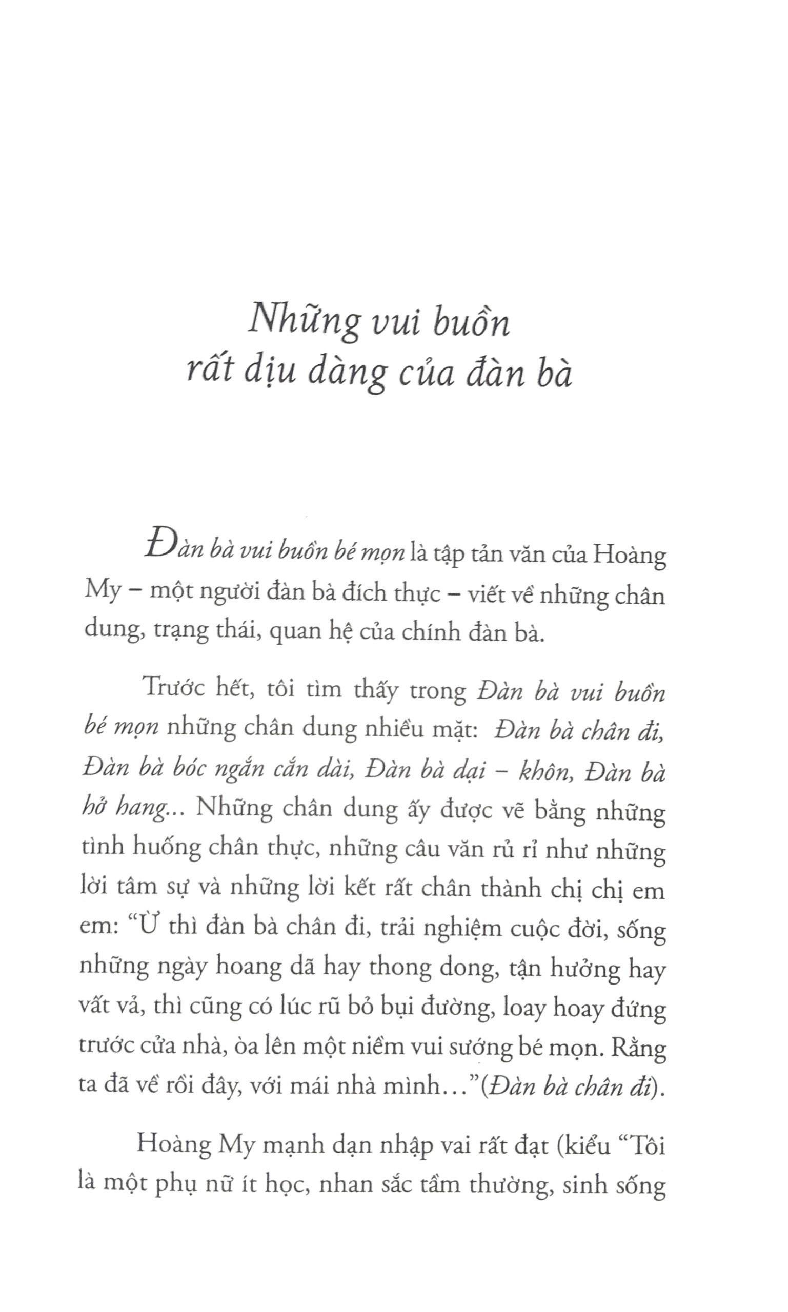 Đàn Bà Vui Buồn Bé Mọn