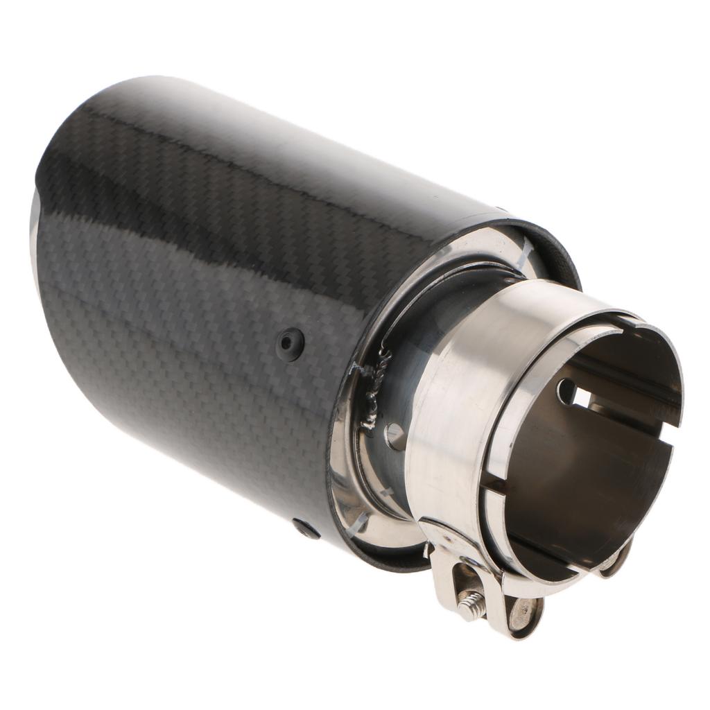 Carbon Fiber Car Rear Exhaust Tail Pipe Tip Rear Muffler Silencer Pipe 63mm