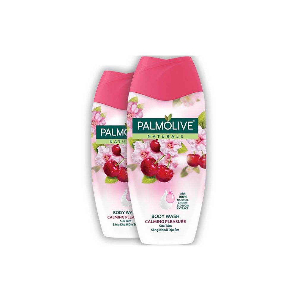 Bộ 2 Sữa tắm Palmolive sảng khoái dịu êm 100% chiết xuất từ hoa anh đào 200g