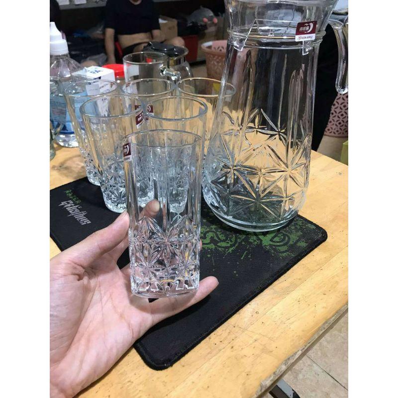 Bộ 1 bình + 6 cốc thủy tinh Deli Glassware
