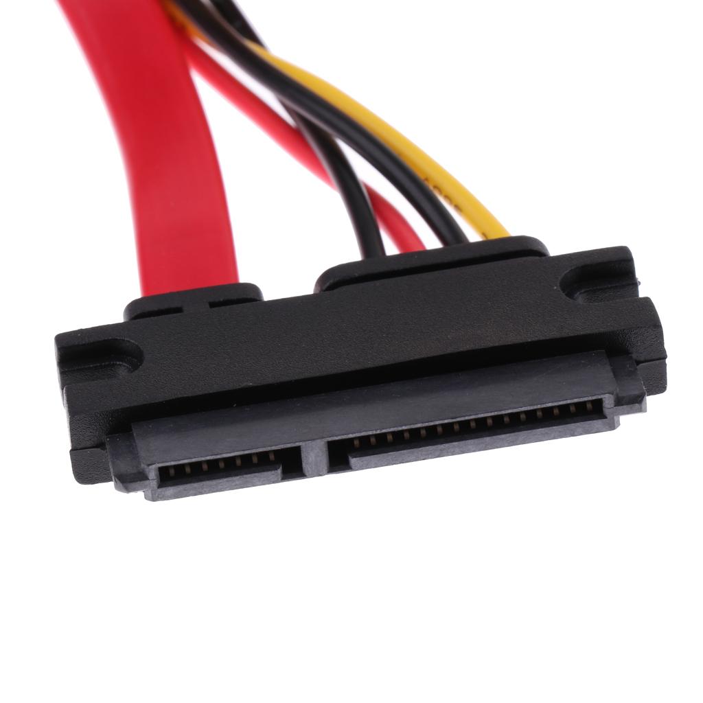22-pin  Sata Male To Female Data And Power Combo Extension Cable 20''