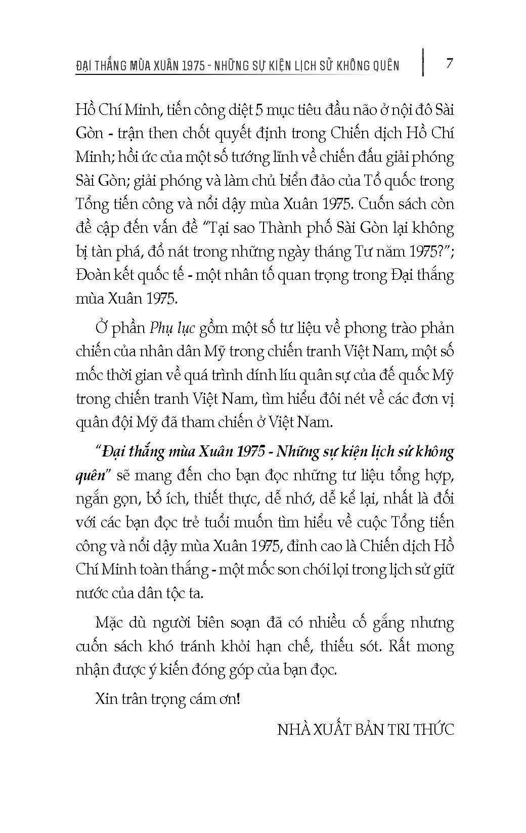 Đại Thắng Mùa Xuân 1975 - Những Sự Kiện Lịch Sử Không Quên (Kỷ niệm 50 năm ngày giải phóng miền Nam thống nhất đất nước 1975 - 2025)