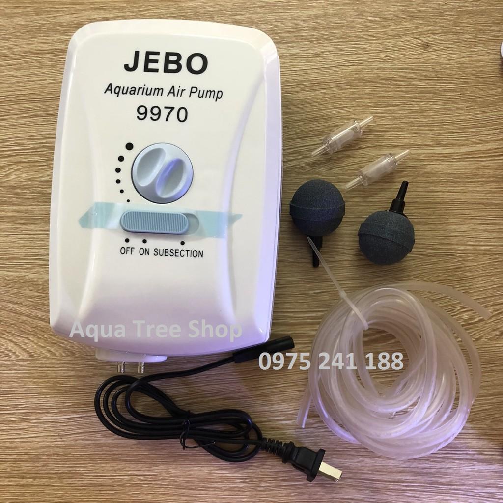 Máy sủi khí tích điện JEBO 9970 trọn bộ đầy đủ phụ kiện