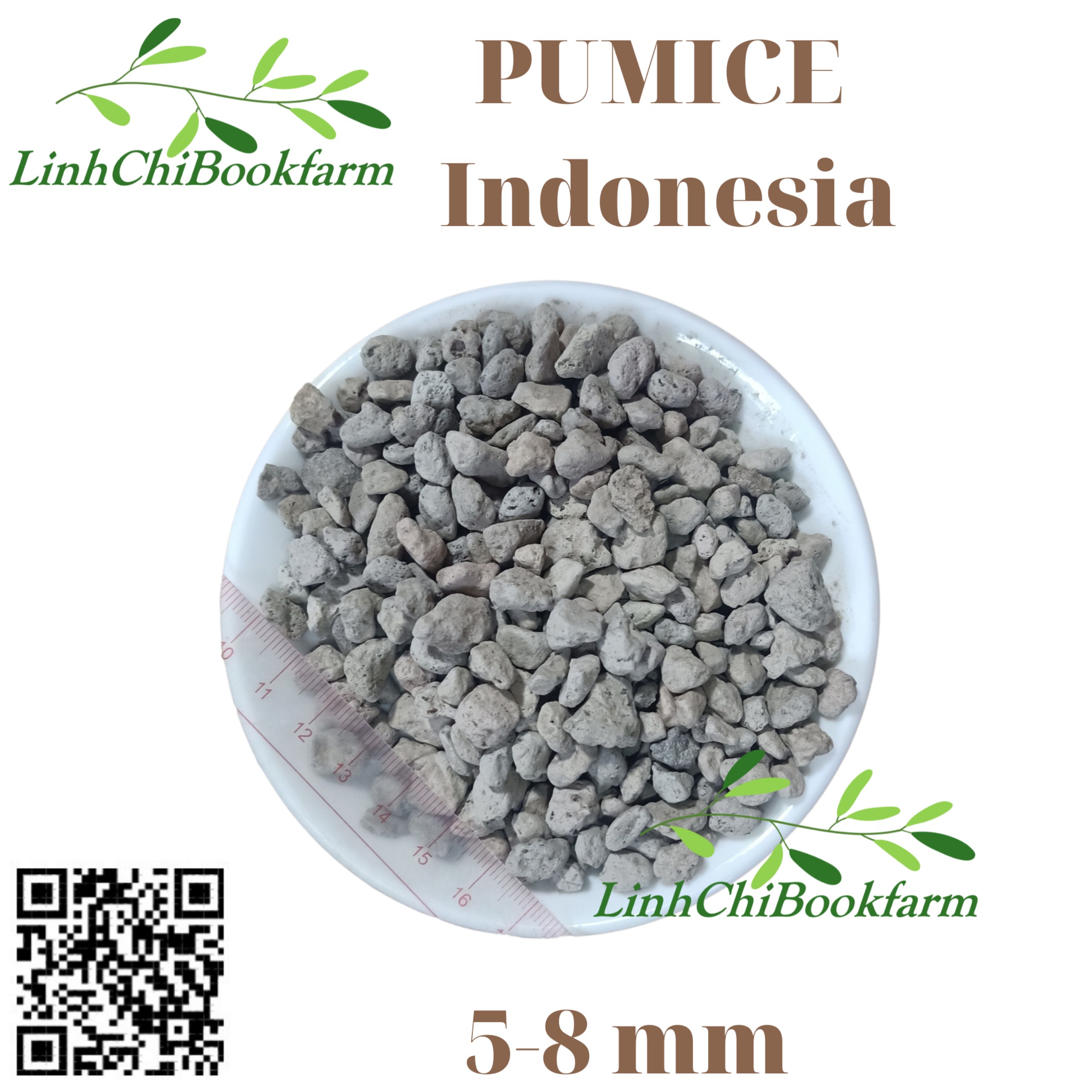 Đá Pumice size 5-8mm - dùng lót chậu, rải bề mặt sen đá, xương rồng, bonsai trồng cây, lọc nước bể thủy sinh, ủ phân, cải tạo đất