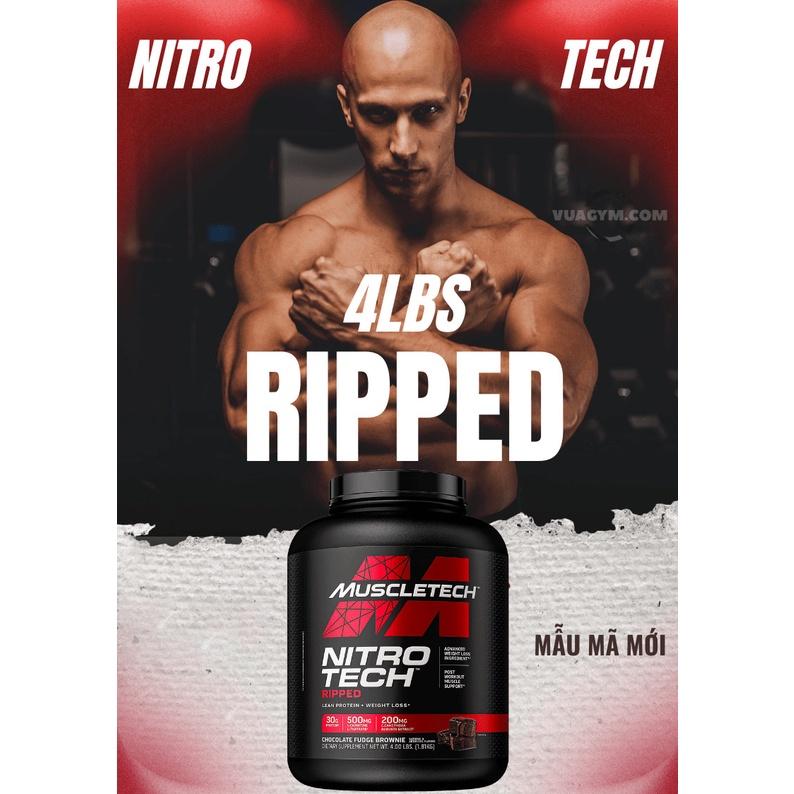 Nitrotech Ripped Sữa Tăng Cơ Bắp Và Đốt Mỡ NitroTech Ripped 4lbs Tăng Cơ Giảm Mỡ - Authentic 100