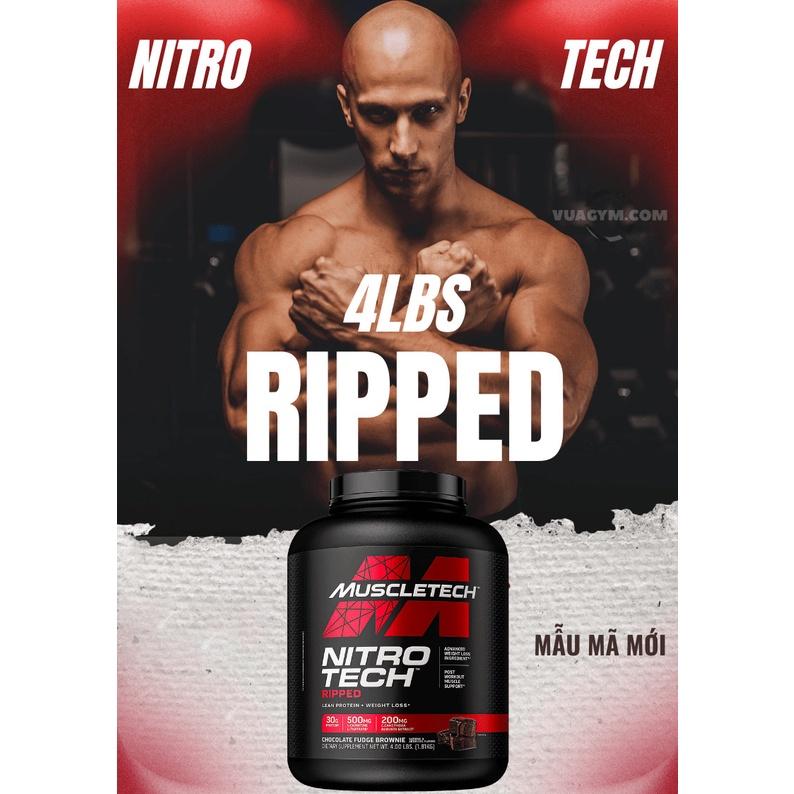 Nitrotech Ripped Sữa Tăng Cơ Bắp Và Đốt Mỡ NitroTech Ripped 4lbs Tăng Cơ Giảm Mỡ - Authentic 100