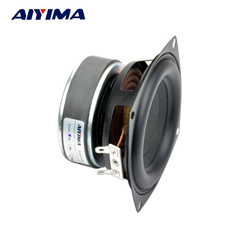 AIYIMA 1PCS 4 inch Loa loa Loa Đơn vị Hifi 4 8 Ohm 100W WOODER SOUND SOUNDER Nhà hát Nhà Color: 4 Ohm Speaker