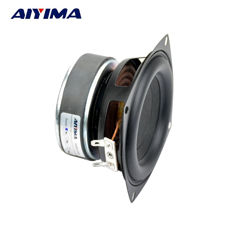 AIYIMA 1PCS Loa phụ 4 inch Loa phụ Hifi 4 8 ohm 100W loa loa âm thanh siêu âm nhạc nhà Color: 4 Ohm Speaker