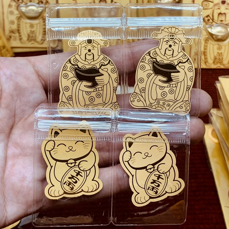 Decal Thân Tài Mở Lộc dán trang trí điện thoại siêu xinh