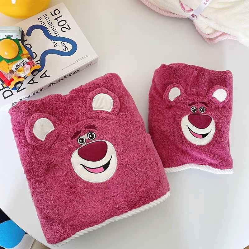 Sét 2 khăn tắm + khăn mặt gấu lotso