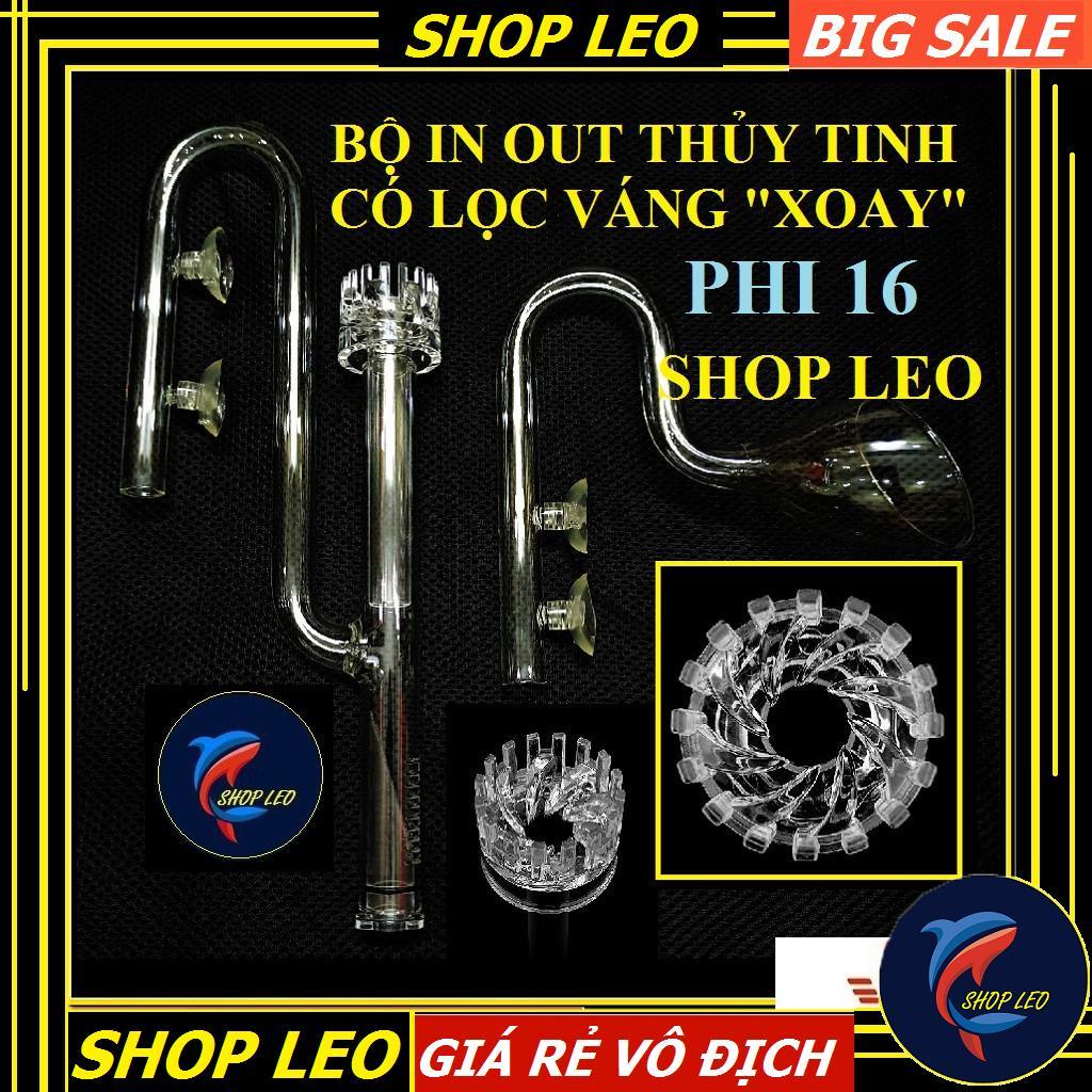 IN OUT thủy tinh lọc váng "XOAY" phi 16- bộ in out thủy tinh cao cấp