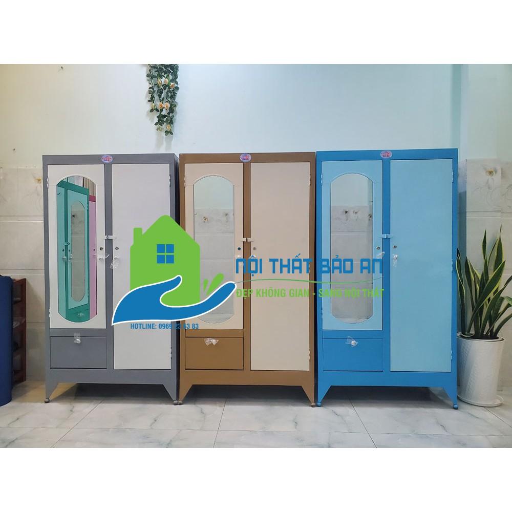 Tủ sắt quần áo cao 1m6 ngang 90cm - TSDT13