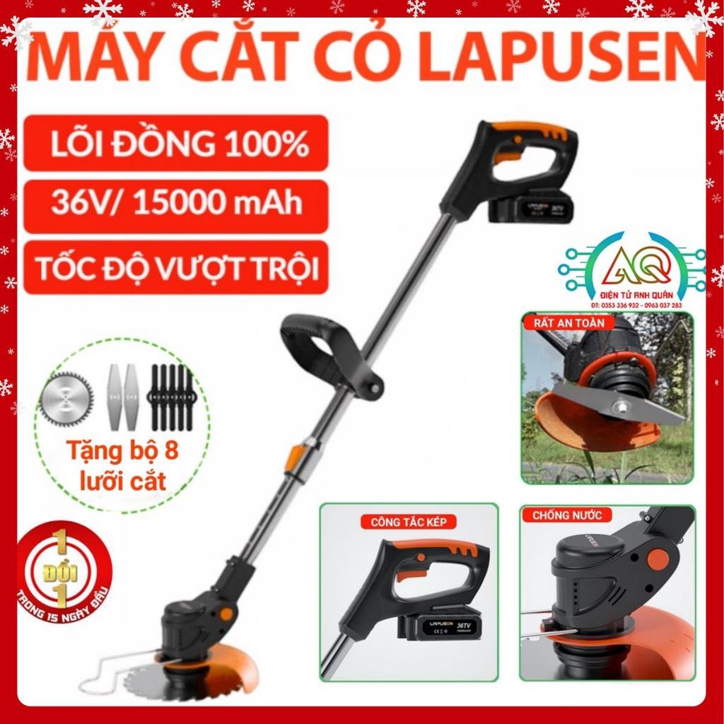 Máy cắt cỏ, tỉa cành cầm tay LAPUSEN pin khủng 15000mah, động cơ mạnh 1800w