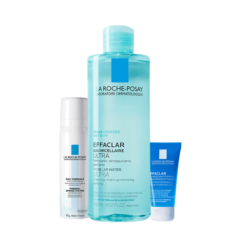 Bộ sản phẩm nước tẩy trang làm sạch sâu giàu khoáng dành cho da dầu mụn La Roche Posay Effaclar Micellar WaterOily Skin