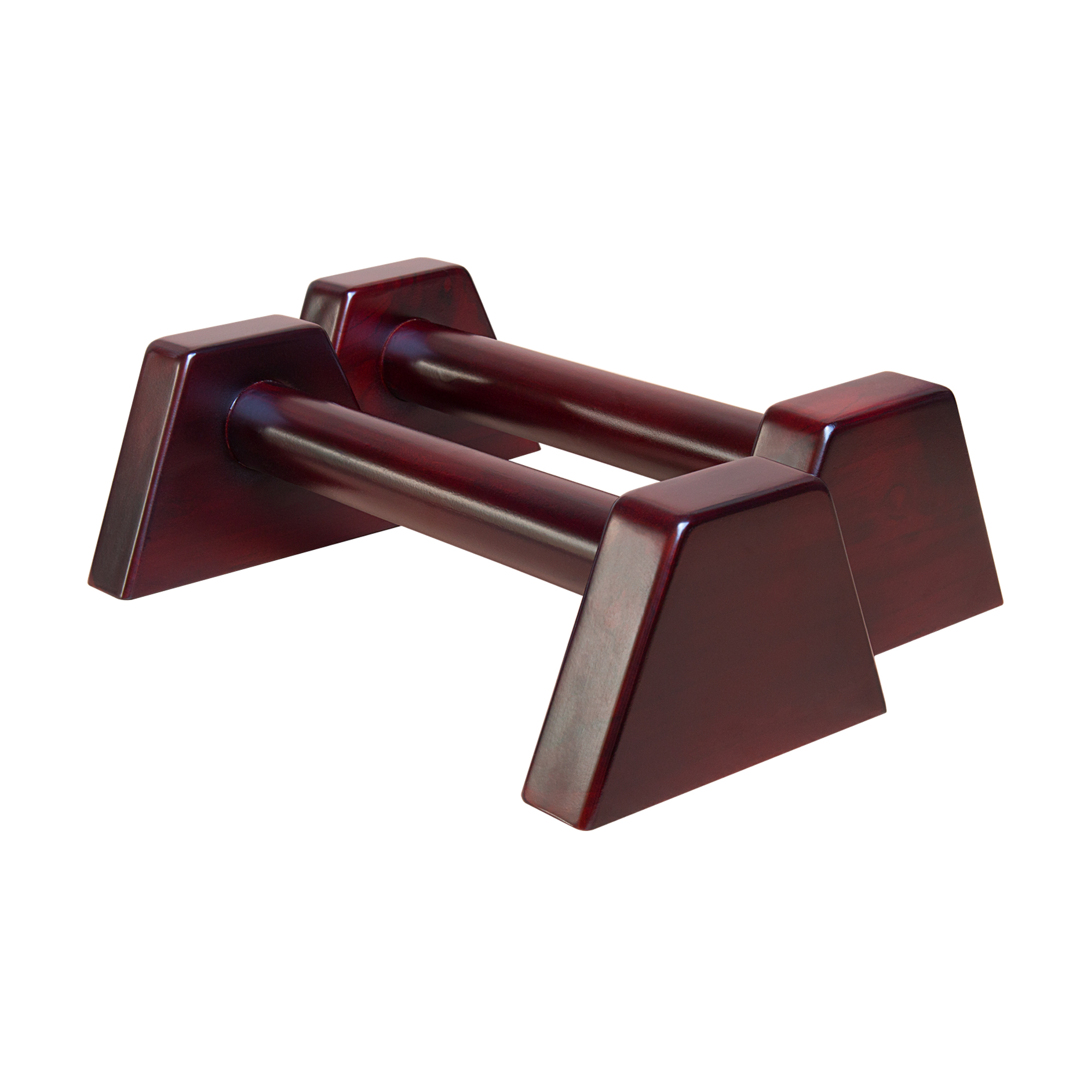 Dụng cụ chống đẩy, hít đất bằng gỗ, Parallettes gỗ hỗ trợ tập Handstand, Pocorrys PAH-05B, Màu nâu đỏ