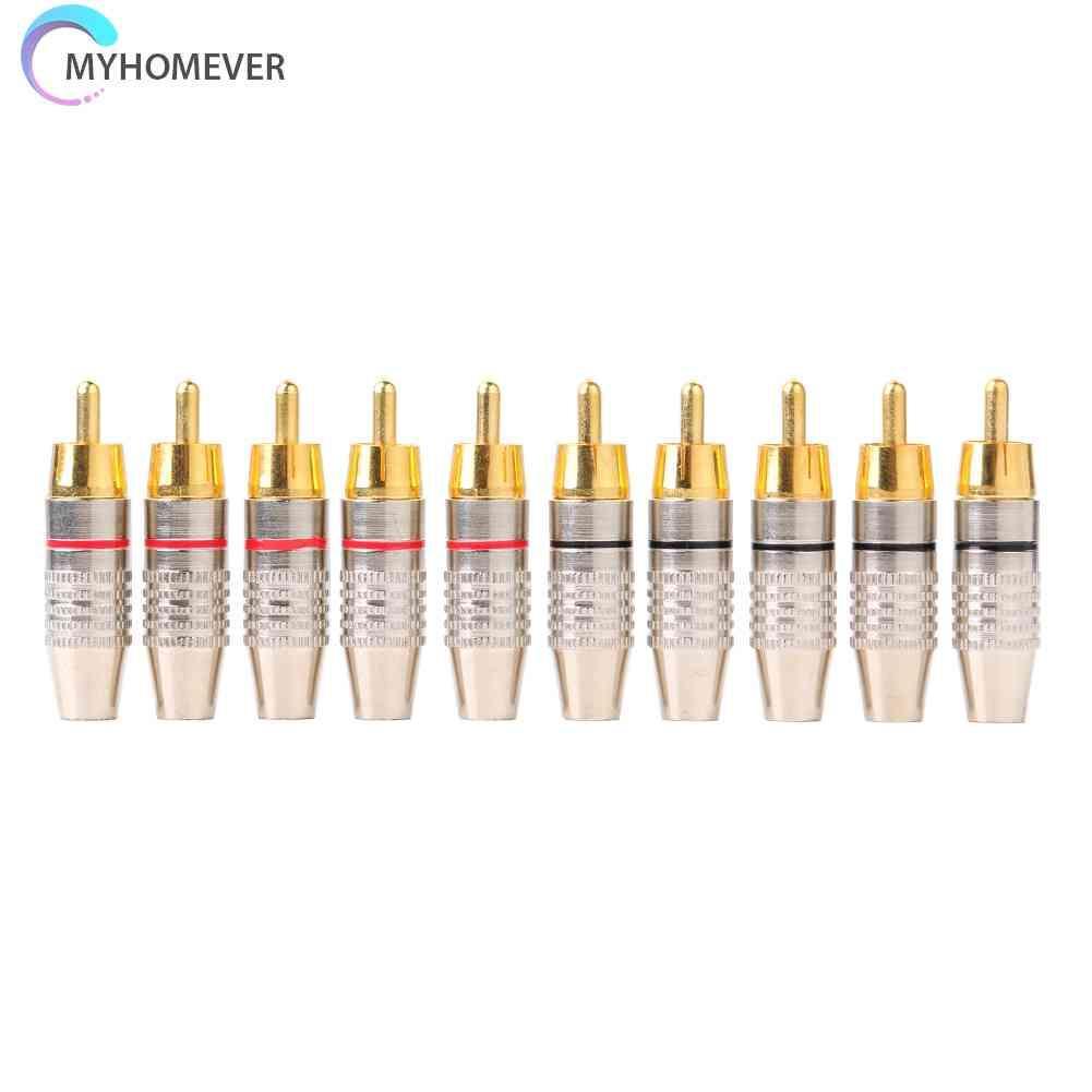 Set 10 Đầu Nối RCA DIY Chuyên Dụng