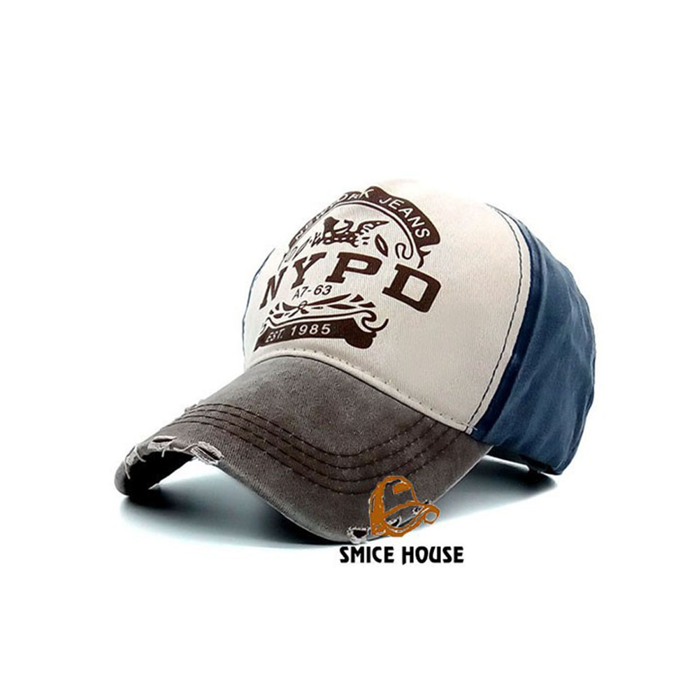 MŨ LƯỠI TRAI NÓN KẾT JEANS NAM NỮ IN CHỮ NYPD NHIỀU MÀU - SMICE HOUSE