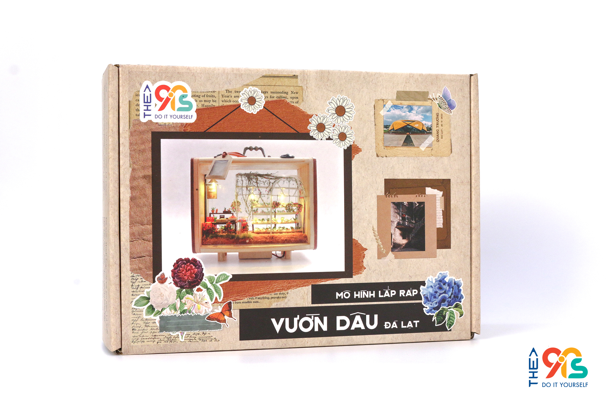 Mô Hình Gỗ DIY - The 90s DIY - Vườn Dâu Đà Lạt - Mã SP: VN-01