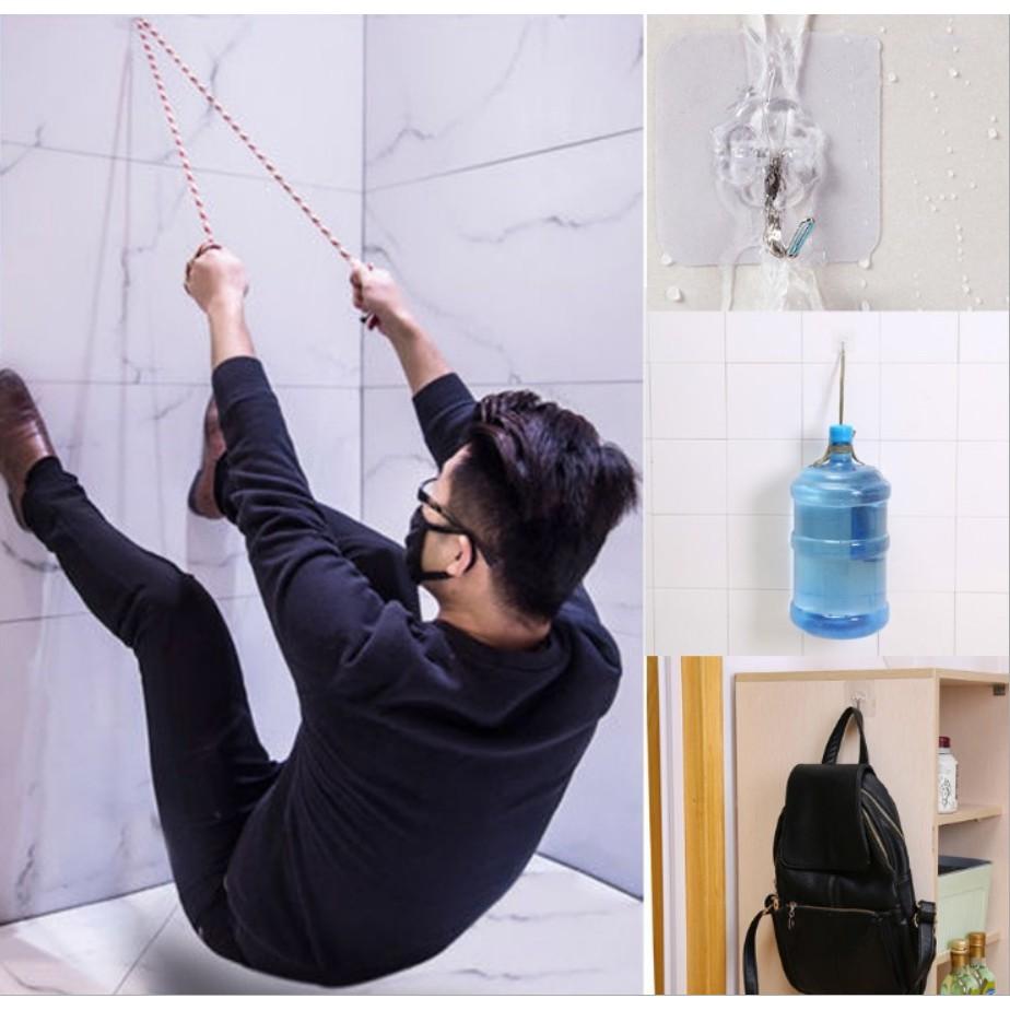 Combo 10 móc siêu dính tiện lợi - Móc Treo Dán Tường Trong Suốt Chịu Lực Tới 10kg