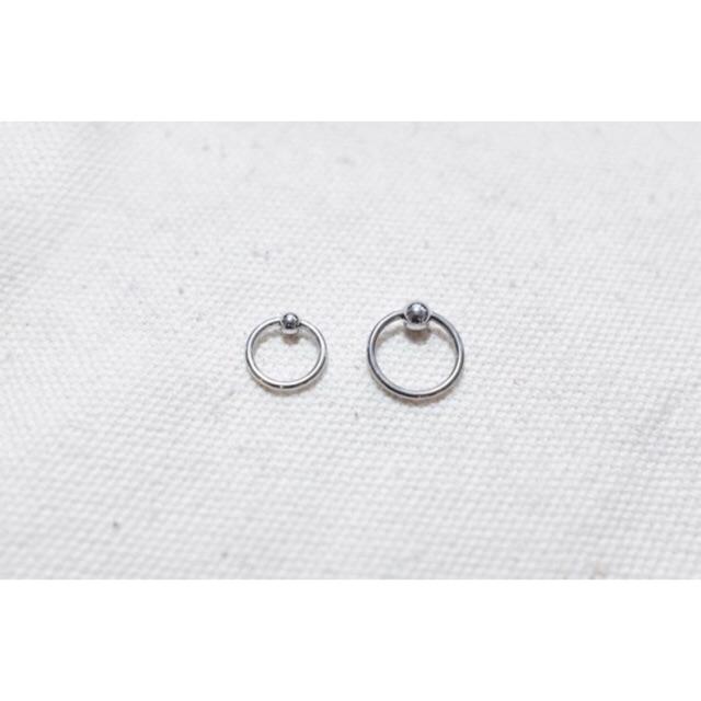 Khuyên tròn đeo tai vòng 1 bi bằng thép y tế xỏ khuyên piercing - XUÂN SHOP