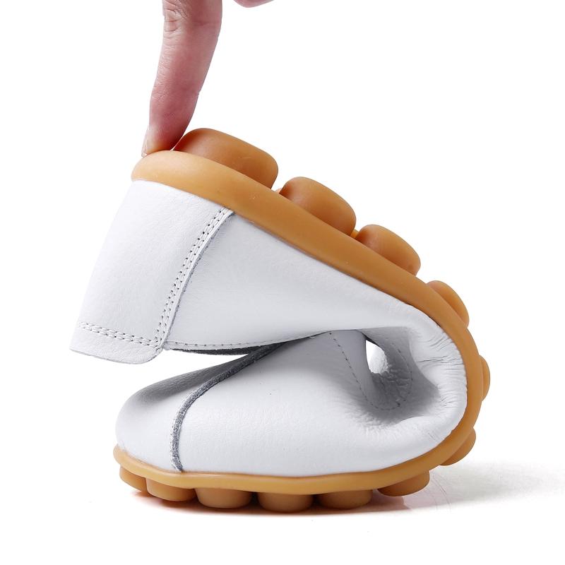 2020 Fashion women outdoor soft leather casual flat shoes