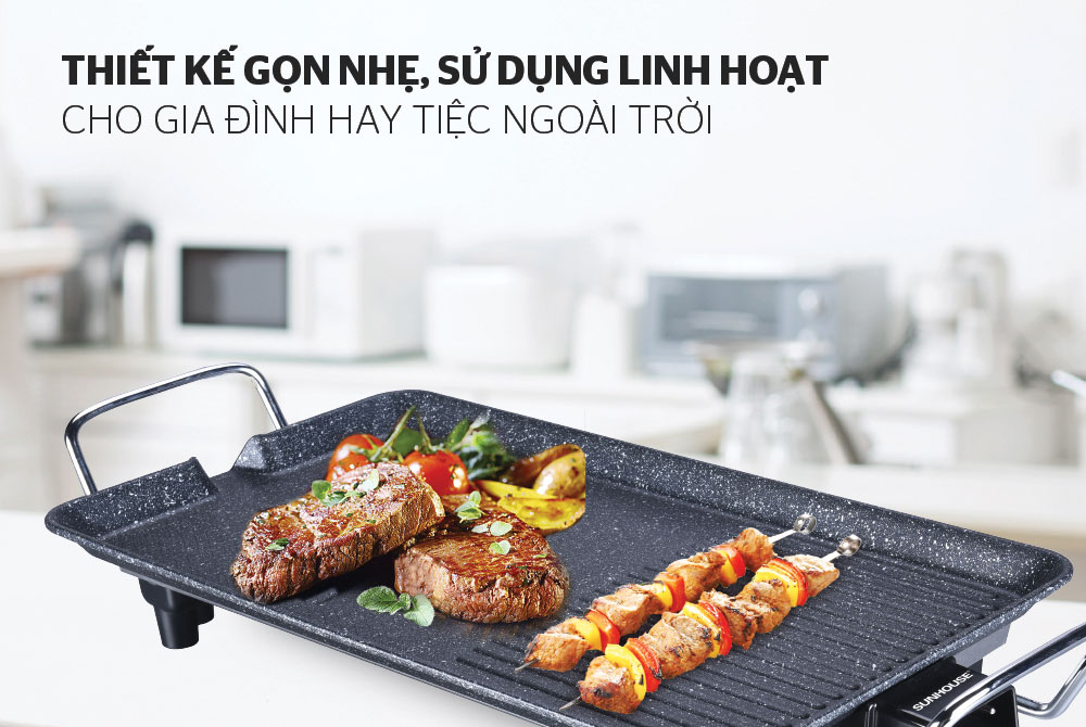 Bếp nướng điện không khói SUN/HOUSE SHD4607 BẢO HÀNH 12 THÁNG LỖI 1 ĐỔI 1, Bếp nướng điện 1500w