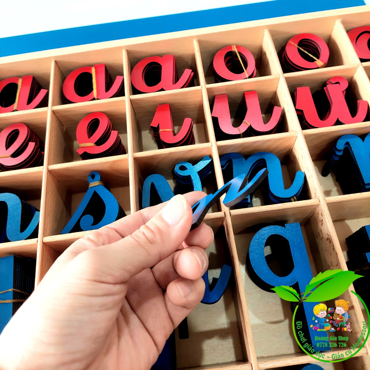 Hộp chữ cái cắt rời tiếng Việt nét viết - loại to