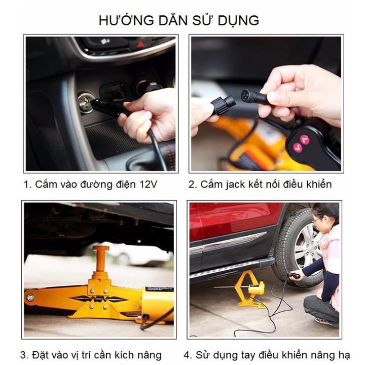 Bộ Nâng Kích Gầm Điện, Máy Bơm Lốp Và Máy Siết Ốc Ô Tô Đa Năng ROGTZ TY-42EJ-S - Tải Trọng: 3000Kg (3 Tấn) - Hàng Nhập Khẩu