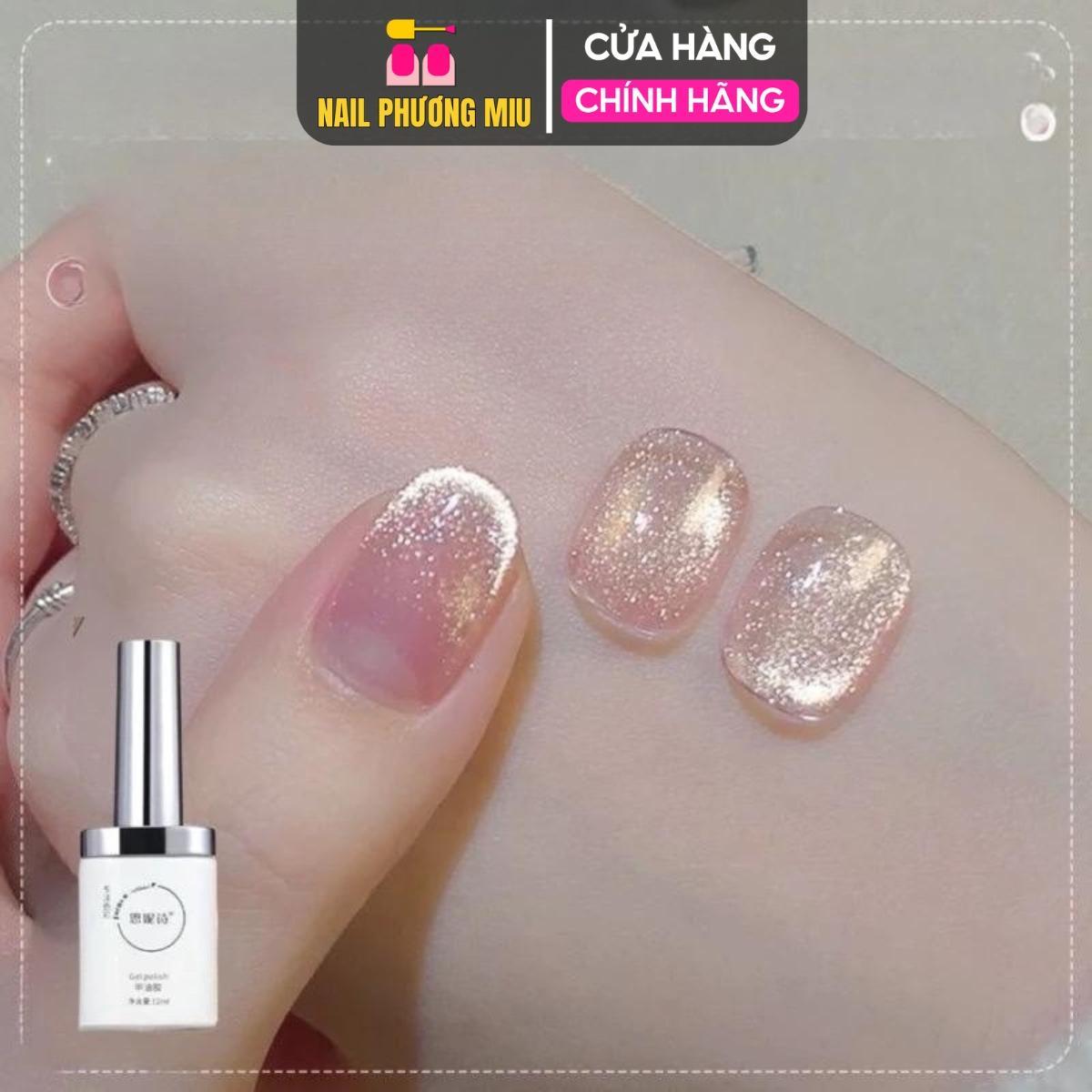 Sơn Gel Mắt Mèo Hồng Ánh Kim YANXZ Siêu Sáng Làm Nail Màu Nhũ Hồng đậm Cực Quang Lấp Lánh, Lên Màu Móng Chuẩn Bền Bóng tráng gương Nữ Women