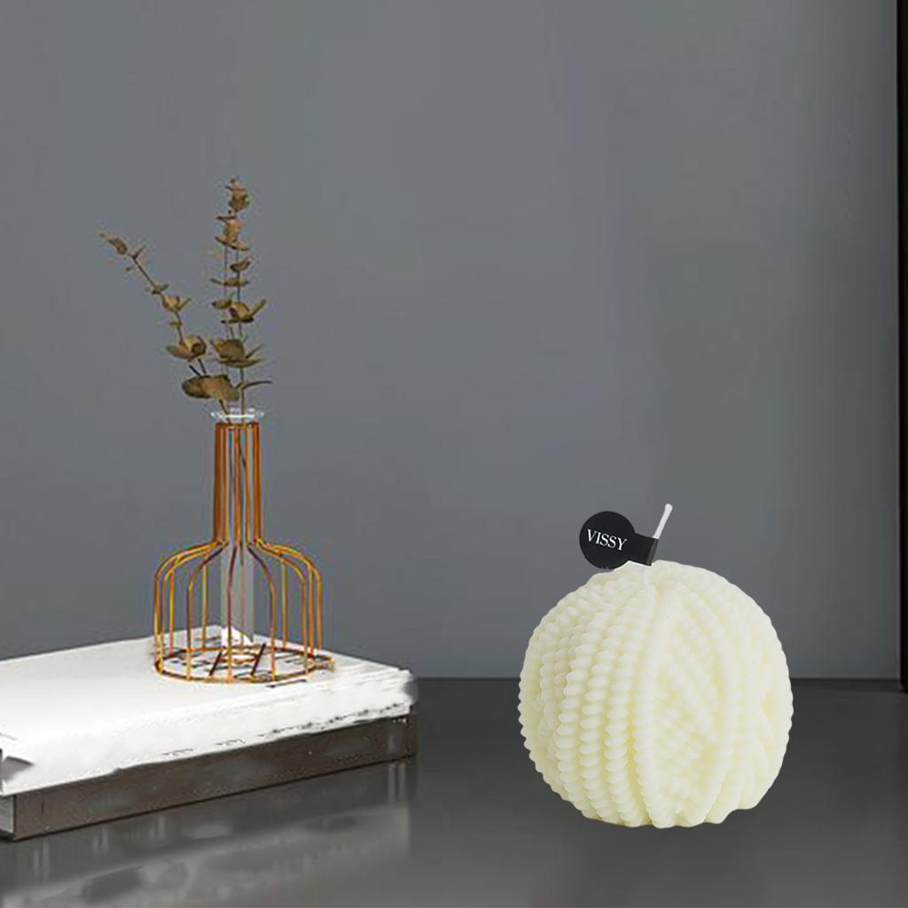 3 Pieces Ball of Yarn Candle Paraffin Handmade Home Use Relaxing Birthday