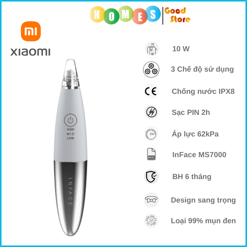 Máy Hút Mụn Đầu Đen XIAOMI Inface MS7000 Làm Sạch Sâu, Không Tổn Thương Da - Hàng Chính Hãng