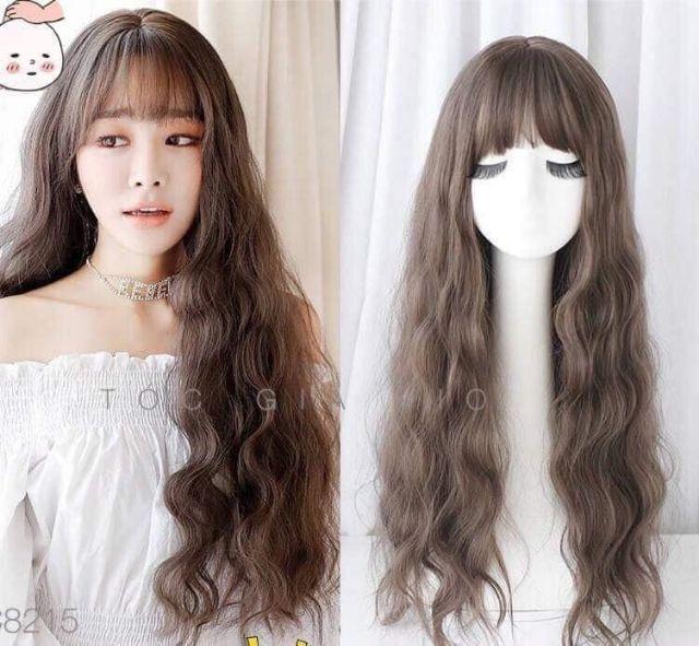 Tóc giả cả đầu xoăn sóng Tóc giả nữ cả đầu sóng trục