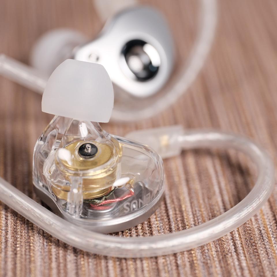 Tai nghe SGOR VENUS Dynamic Tai nghe HIFI Super Bass Tai nghe nhét tai Màn hình nghe nhạc Tai nghe thể thao Chống ồn Tai nghe của Sportt Màu bạc không mic