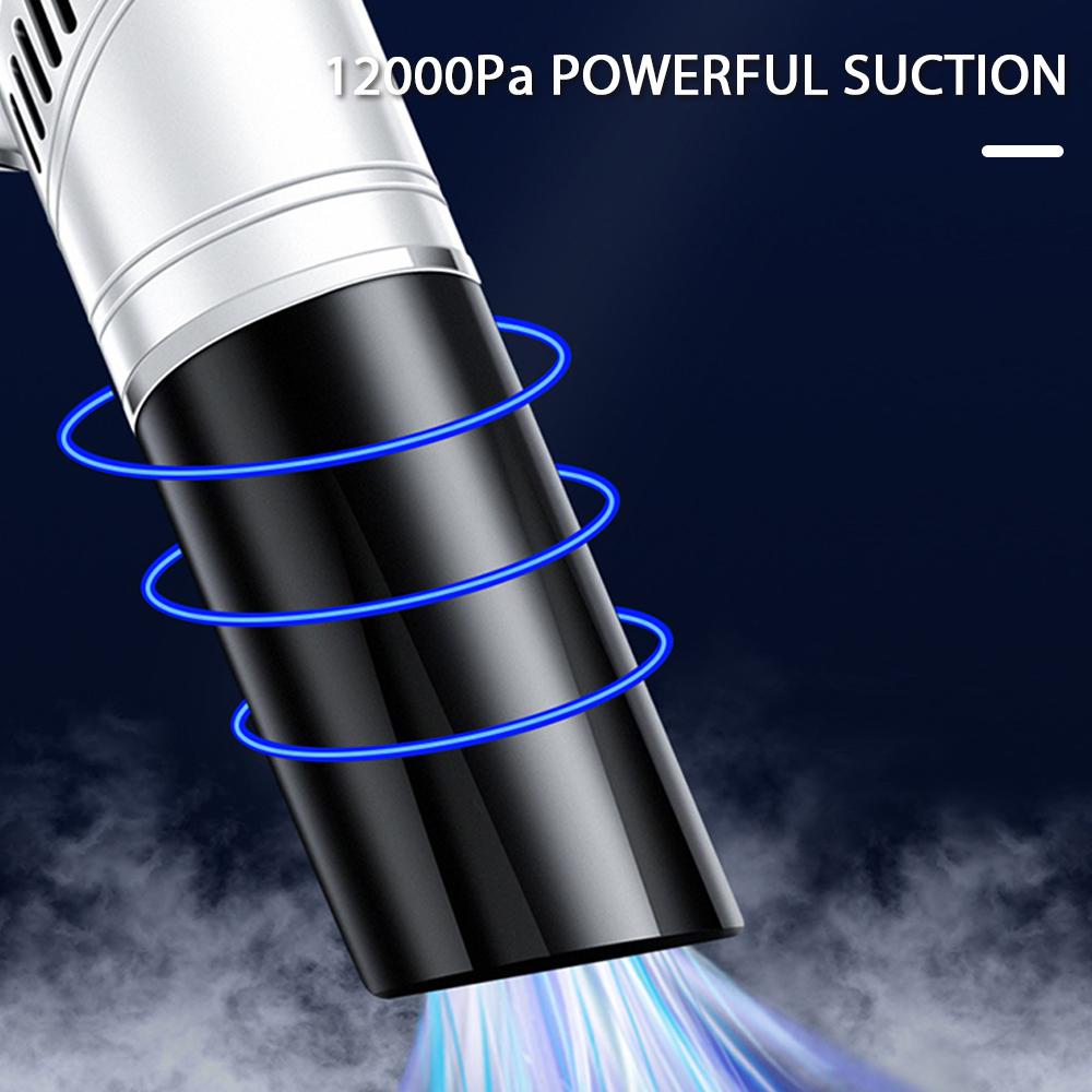 Máy Hút Bụi Ô Tô Công Suất Cao Không Dây Có Thể Gập Lại 120W 12000Pa