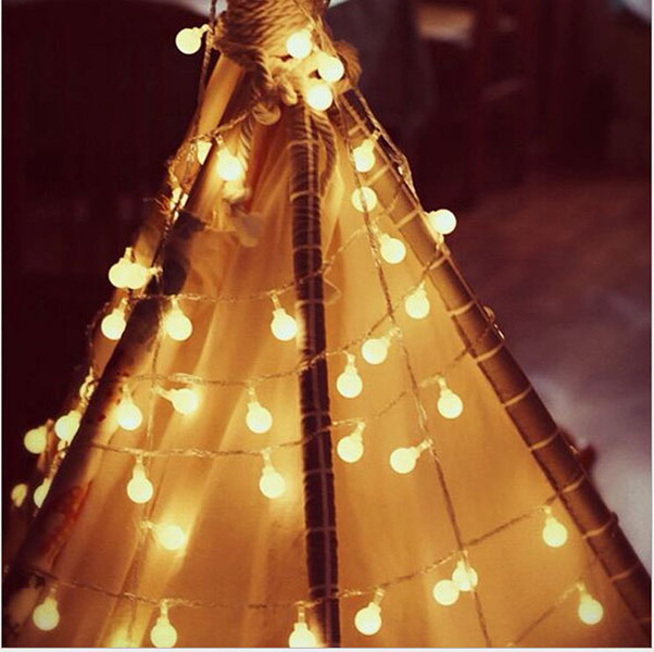 Đèn Led Trang Trí Bóng Tròn Dài 6M - 40 Bóng Trang Trí Noel Lễ Tết