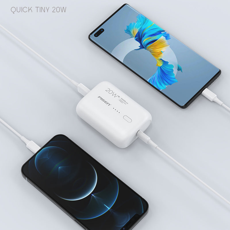 Sạc dự phòng PISEN QUICK Power Tiny 10000mAh siêu nhỏ, sạc nhanh - Hàng chính hãng.