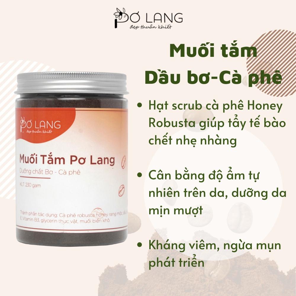 Muối tắm Pơ Lang giảm mụn lưng, da sáng mềm mịn - hũ 130gam