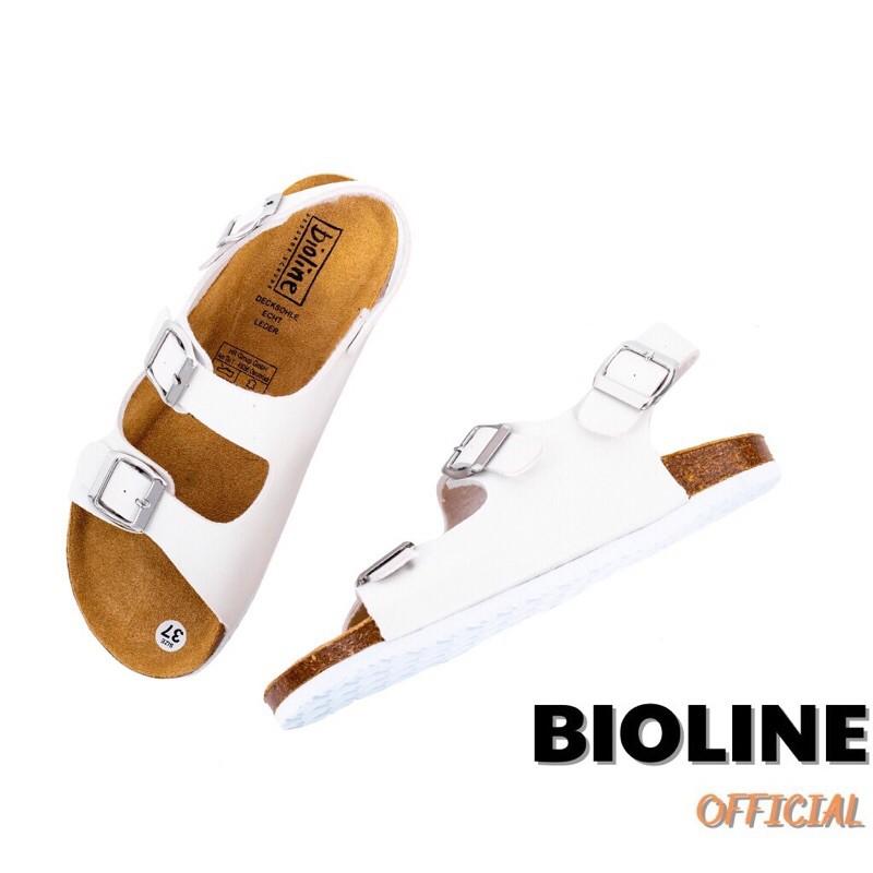 Dép đế trấu Bioline giày sandal birken quai ngang da pu công nghiệp PU02 - Bioline Official