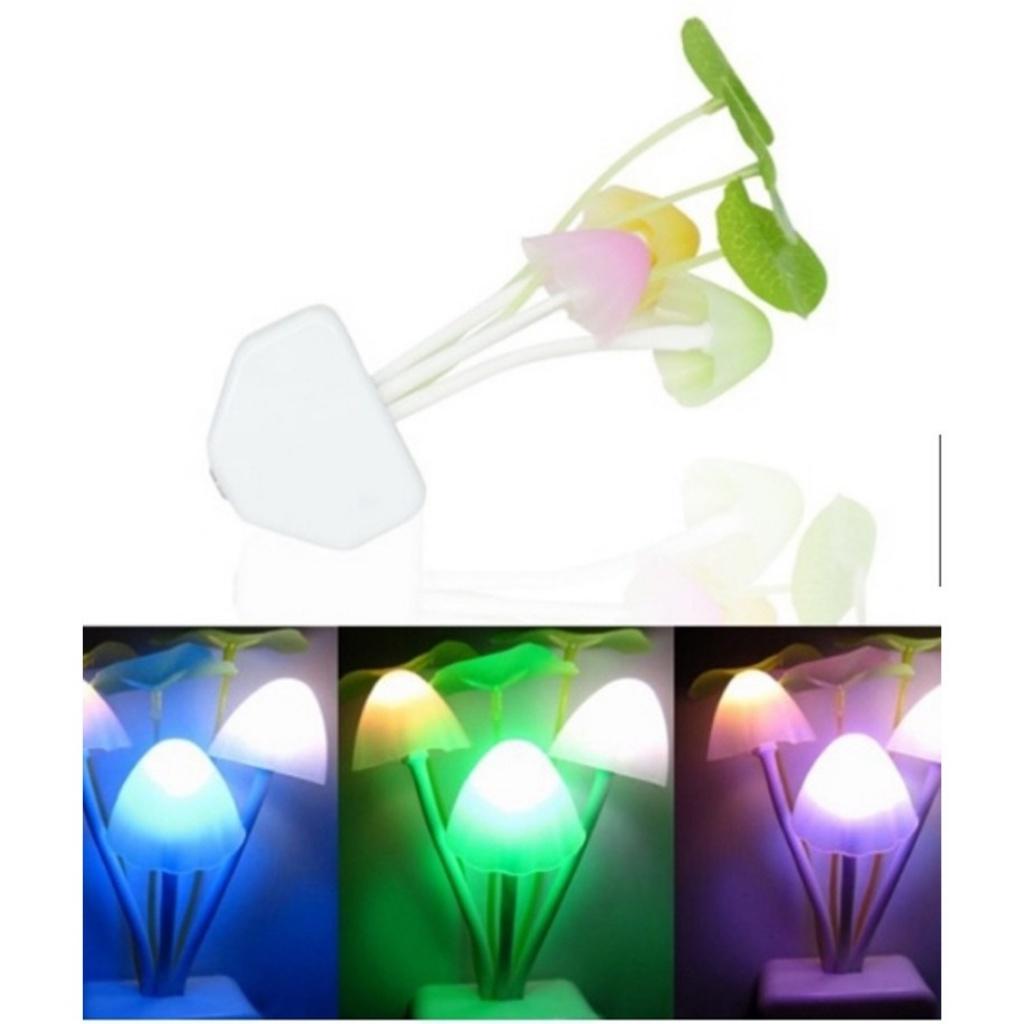 Đèn ngủ cảm ứng 220V Công Xuất 0.2W ánh sáng hình nấm tự sáng khi trời tối